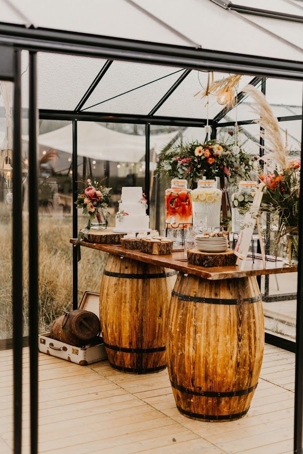 Sweet Table unter dem Glasdach